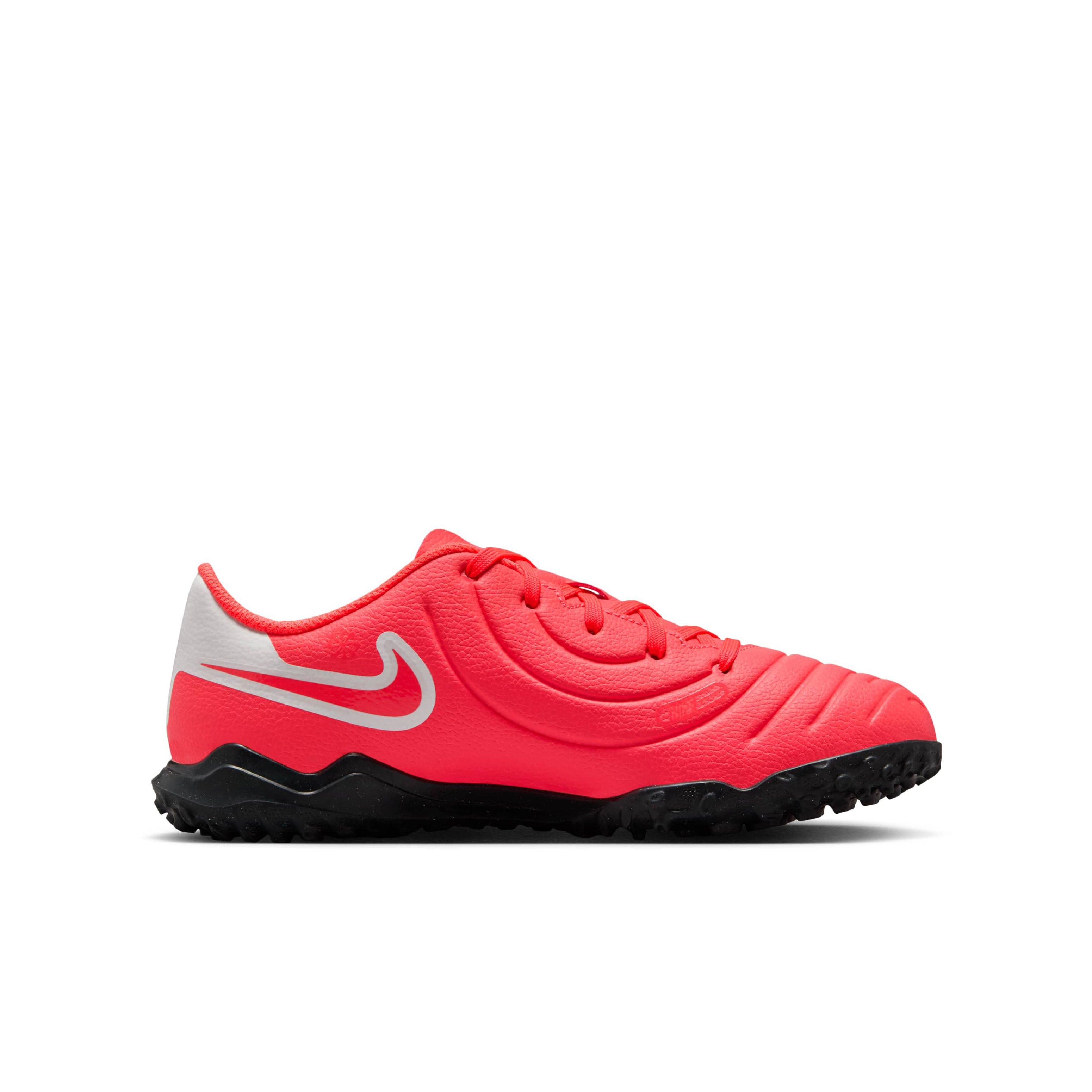 Nike Jr. Tiempo Legend 10 Club Turf "Hot Lava/White" Grade School Kids' Soccer Shoe